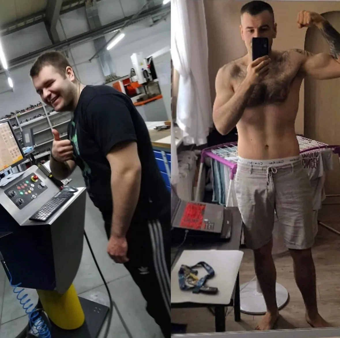 Transformacja podopiecznego 06 - efekt przed i po